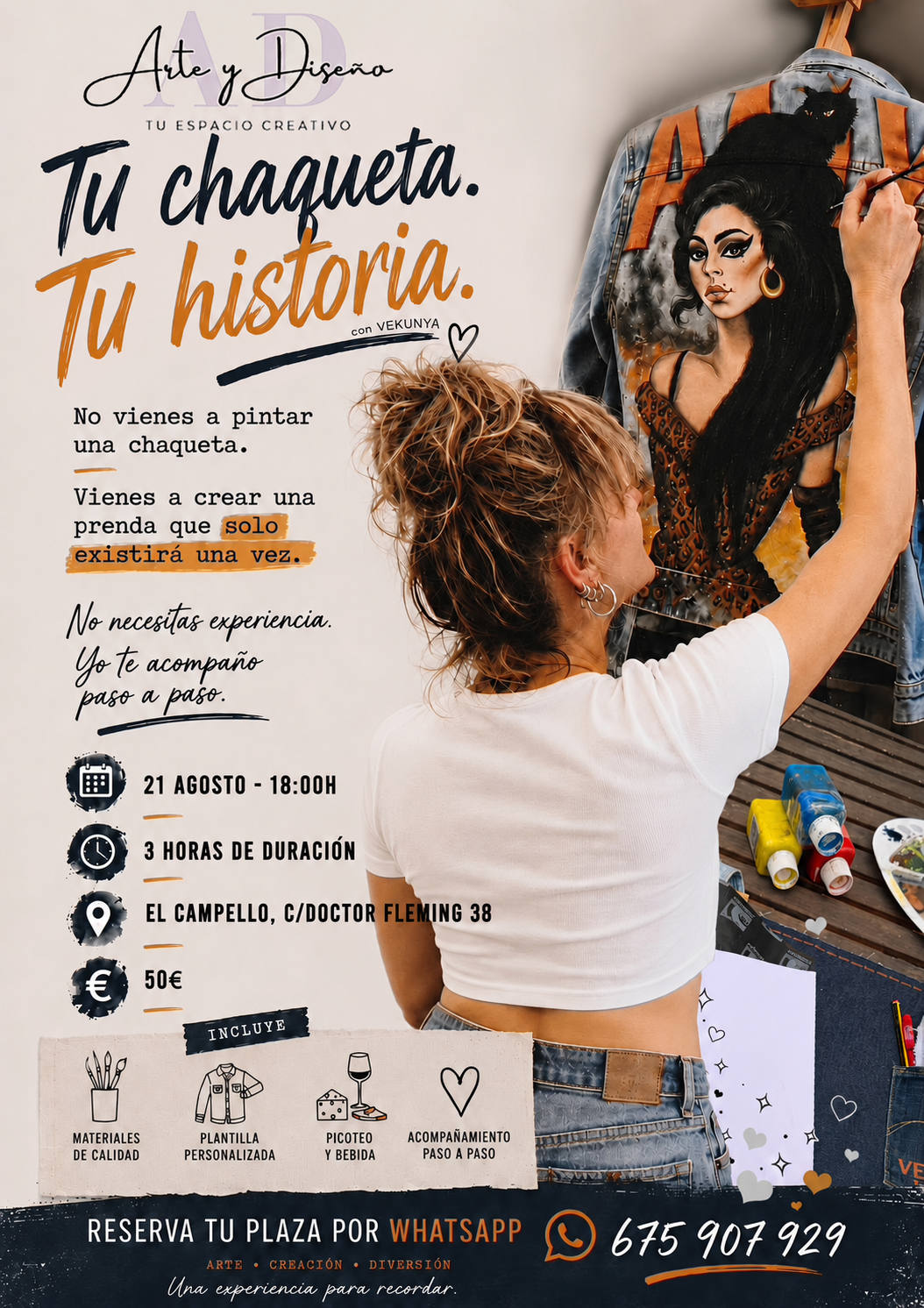 Taller Tu chaqueta, tu historia del 21 de agosto